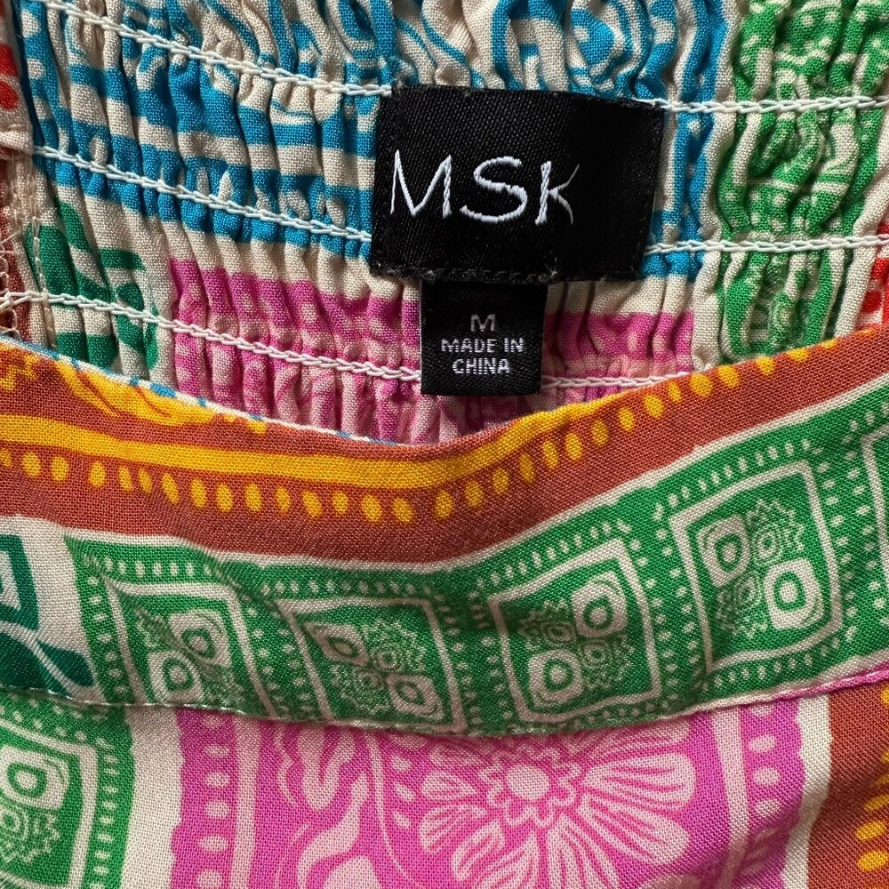MSK | Multi-Print Long Sundress Sz M - Picture 7 of 8